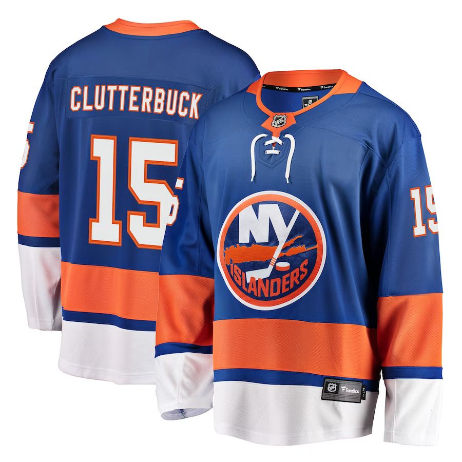 Men New York Islanders 15 Cal Clutterbuck Fanatics Branded Royal Breakaway Player NHL Jersey